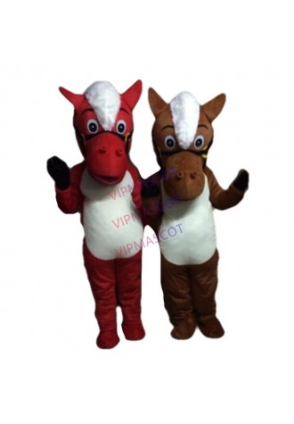 Cartoon Horse Mascot Costume Character Feature Costume Fancy Dress Outfit Halloween Cosplay