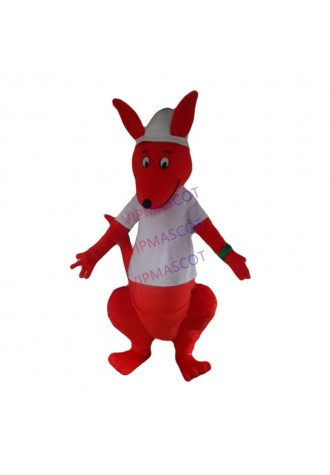 Adult kangaroo mascot costume cartoon figure