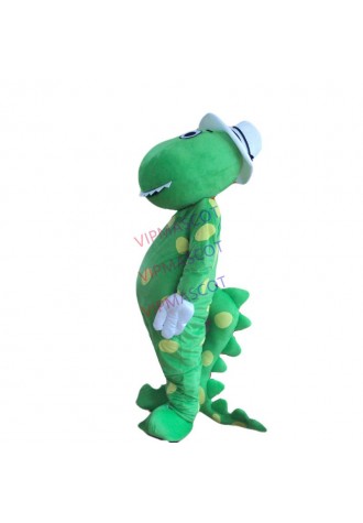 Hot Sale Dinosaur Mascot Costume green Adult size Halloween Birthday Party Cartoon Cosplay Costumes Advertising Dress Christmas