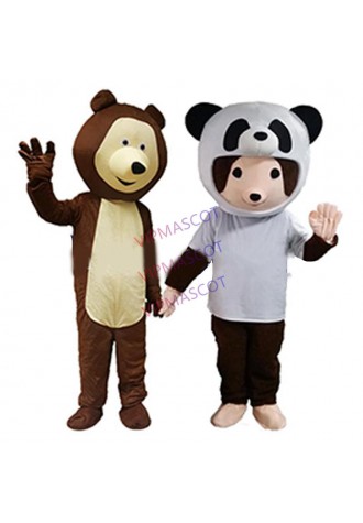 New design Teddy bear Mascot Costume Character Feature Costume Fancy Dress Outfit Halloween Cosplay party