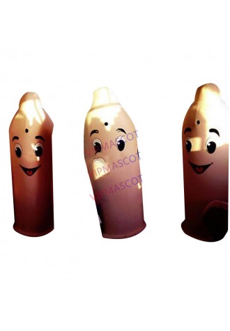 mascot CONDOM MASCOT Costume Adult Size Condom Mascotte Outfit Suit Fancy Dress EMS FREE SHIPPING