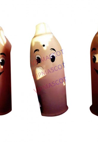 mascot CONDOM MASCOT Costume Adult Size Condom Mascotte Outfit Suit Fancy Dress EMS FREE SHIPPING