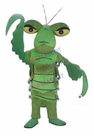 mascot Green Mantis Mascot Costume Adult Size Mantis Insect Cosply Costume Cartoon Fancy Dress FREE SHIP