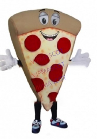 mascot Pepperoni Pizza Mascot Costume Cartoon Character carnival costume fancy Costume party