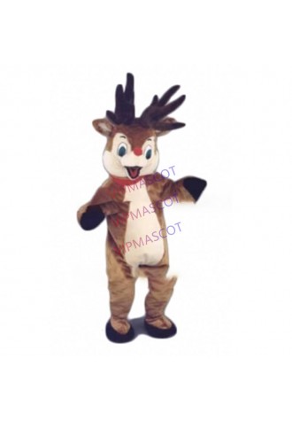Rudolph The Red Nose Reindeer mascot costume custom size costume cosplay Cartoon Character carnival costume fancy Costume party