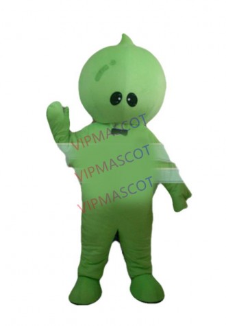 Hot sale Adult cute cartoon green baby doll mascot fancy dress costumes party costumes adult size