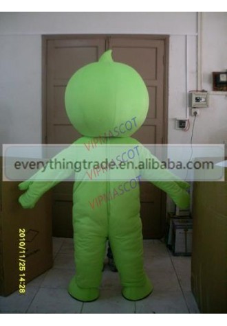Hot sale Adult cute cartoon green baby doll mascot fancy dress costumes party costumes adult size