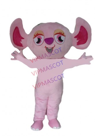 Hot sale Cute Adult cartoon lovely pink spirit mascot costume fancy dress costumes party costumes