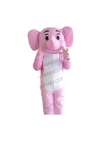 Hot sale Cute Adult cartoon lovely little pink elephant mascot costume fancy dress costumes animal costume party costumes