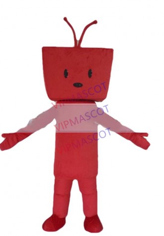 NEW Cute Adult cartoon lovely red TV doll mascot costume fancy dress costumes party costumes