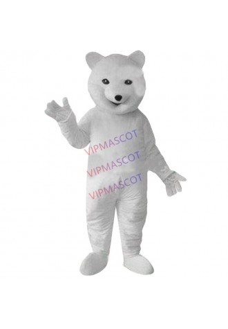 Hot sale Cute Character Adult lovely White Polar Bear Mascot Costume fancy dress Halloween party costume