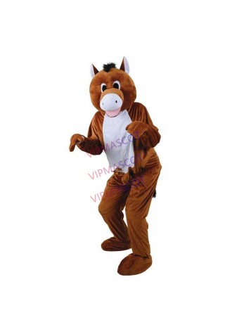 New arrival Cute Cartoon Character Adult cute horse Mascot Costume Fancy Dress Halloween party costume
