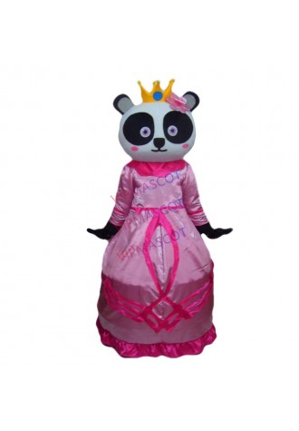 Hot selling Adult cute Professional New pink panda Mascot Costume Fancy Dress Adult Size