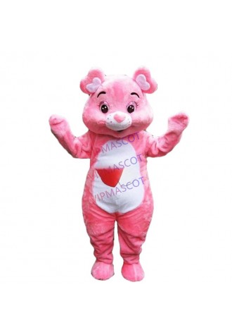 New arrival Cute Cartoon Character Adult lovely pin bear Mascot Costume Fancy Dress Halloween party costume