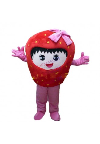 New Foam Cartoon Character Adult Strawberry Girl Dress cosplay Halloween  Party Costume