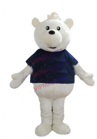 Hot sale Foam Adult cute wear blue t- shirts bear mascot costume fancy dress Halloween party costumes adult size