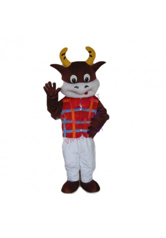 Hot sale Adult Dr.cow mascot fancy dress costumes Halloween party costumes