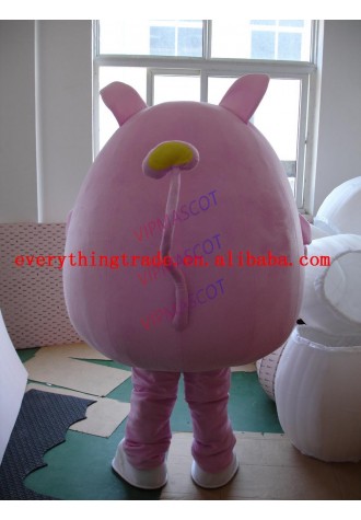 New arrival Foam Cartoon Character Adult lovely pink fat doll Mascot Costume fancy dress party costume adult size