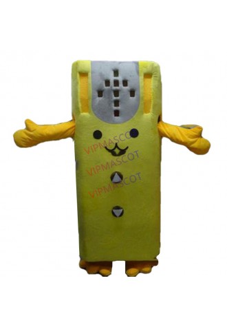 Hot sale Cute Adult cute yellow air-condition mascot costume fancy dress Halloween party costumes adult size
