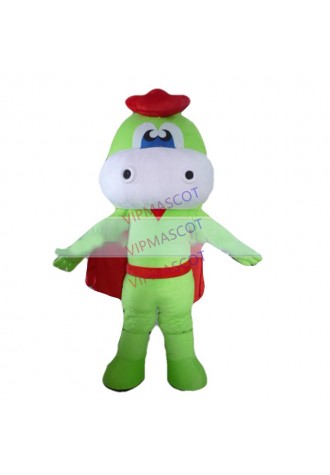 Hot selling Cute Adult cartoon lovely little green doll mascot costume suit fancy dress party costumes adult size
