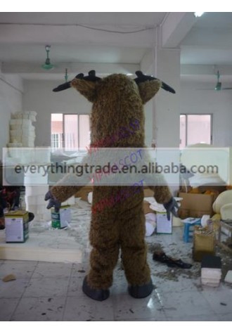 Hot sale Love Adult cute brown big deer mascot fancy dress suit costumes cartoon party costumes adult size
