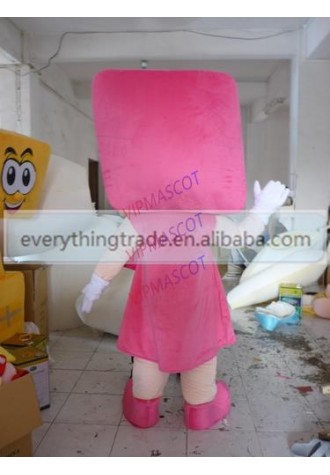 Hot sale Adult cute pink doll mascot fancy dress suit costumes cartoon party costumes adult size