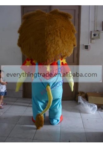 Hot sale Cute Adult cute happy lion mascot fancy dress suit costumes cartoon party costumes adult size