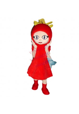 New arrival Cute Adult lovely red dress girl mascot fancy dress costumes Halloween cartoon party costumes