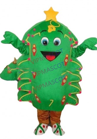 Hot sale Cute Cartoon Character cute CHRISTMAS TREE Adult Mascot Costume fancy dress costume