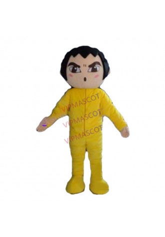Hot sale Cute Character Adult lovely Kung fu Li xiaolong Bruce Mascot Costume fancy dress Halloween party costume