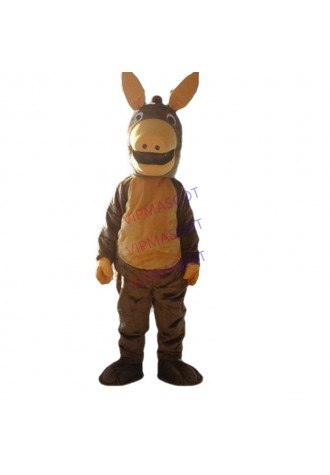 New arrival Cartoon Character Professional New Style Brown Donkey Mascot Costume Fancy Dress Adult Size