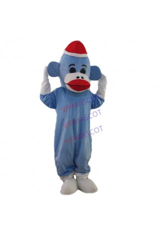 New arrival Foam Cartoon Character Professional New Style Sock Monkey Fancy Dress Mascot Costume Adult