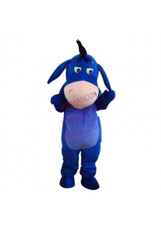 Hot sale Cute Cartoon Character Adult Cartoon Eeyore Donkey Mascot Costume Adult Blue