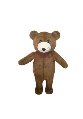 Hot sale Cute Adult New Teddy Long Fur Bear Mascot Costume Bear Fancy Dress Christmas Costume