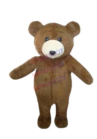Hot sale Cute Adult New Teddy Long Fur Bear Mascot Costume Bear Fancy Dress Christmas Costume