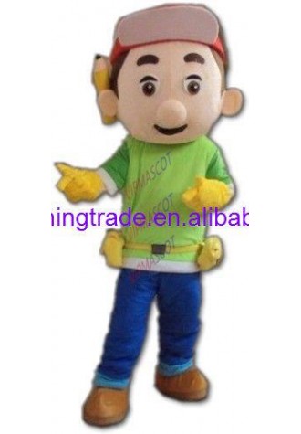 New arrival Cute Cartoon Character Adult Handy Manny Mascot Costume Fancy Dress Outfit For Festival