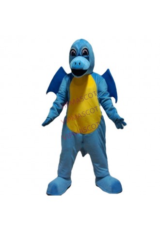 Hot sale Cute Cartoon Character Adult Cute Blue Dragon Mascot Costume Adult Size costumes