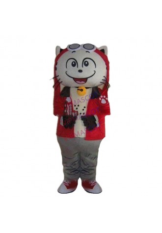 Hot sale Cute Adult red cat mascot costume advertising college made mascot fancy dress costumes animal costume party costumes