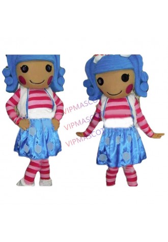 Hot selling Adult cute nice girl Mascot Costumes Lalaloopsy Doll for Chrismas Halloween Party Mascot Costume