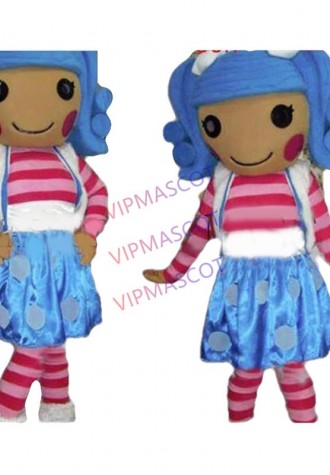 Hot selling Adult cute nice girl Mascot Costumes Lalaloopsy Doll for Chrismas Halloween Party Mascot Costume