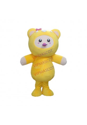 Latest high quality Little Yellow Bear Mascot Costume Fancy Dress Cartoon Character Mascotte Mascota Holiday special clothing