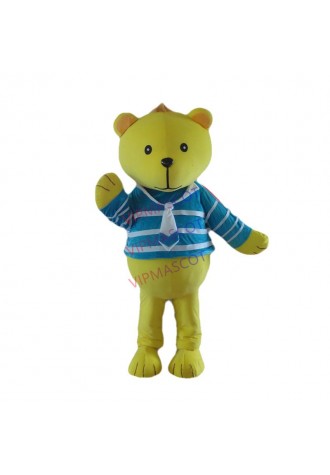 Latest high quality yellow bear mascot costume top fancy dress christmas gift character kids costume Holiday special clothing