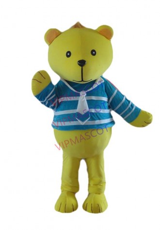Latest high quality yellow bear mascot costume top fancy dress christmas gift character kids costume Holiday special clothing