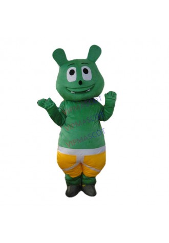 Hot selling Adult cartoon character lovely green bear Mascot Costume fancy dress party costumes