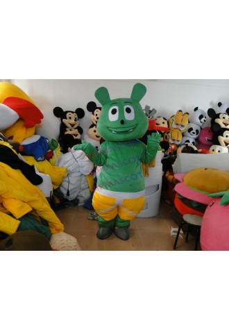 Hot selling Adult cartoon character lovely green bear Mascot Costume fancy dress party costumes