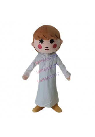 white clothes arabic boy mascot costume for sale