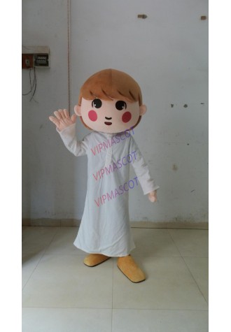white clothes arabic boy mascot costume for sale