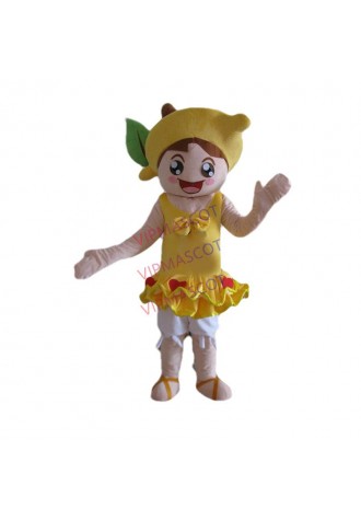 Pretty lemon girl Fancy Dress Adult Character Cosplay mascot costume for Halloween party costumes