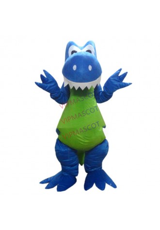 Blue Dragon Adult Mascot Costume Fancy Dress Professional Making New