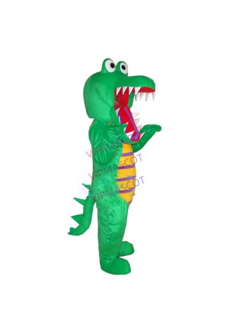 New Big Crocodile Mascot Costume Cartoon Character Mascotte Mascot Outfit Suit